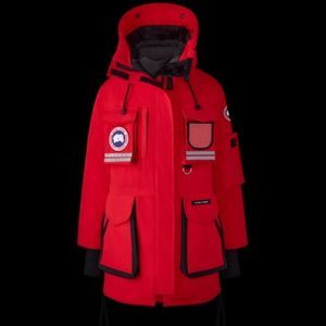 Canada Goose Red and Black Snow Mantra Parka - M